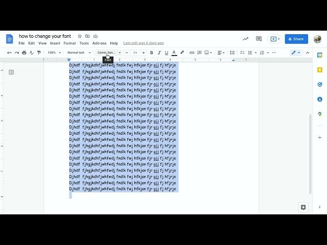 Changing and adding fonts in google docs