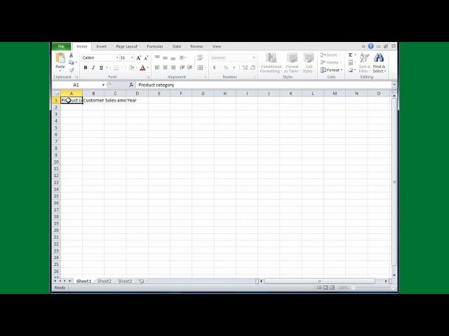 Excel Tutorial #08: How to create a column title