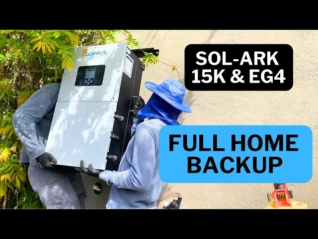 Full home battery backup with Sol-Ark 15k and EG4 Powerpro. Full install