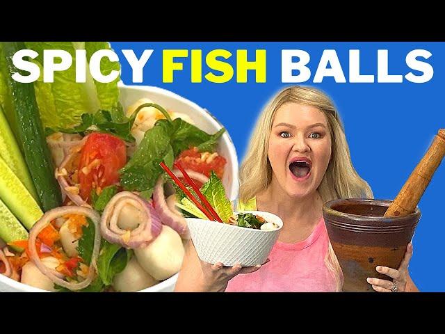 How to make SPICY FISH BALLS | Easy Seafood Recipe | DIY LAO FOOD | Tutorial + Review