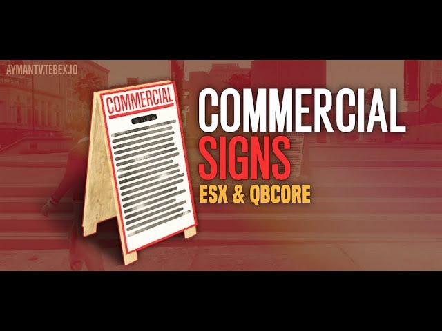 [ESX-QB] FiveM Commercial Signs Script [PAID] by AN Services