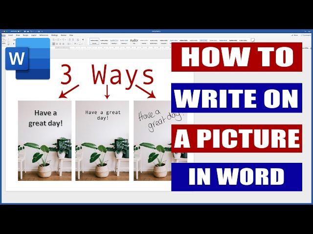 How to Write on an Image in Word | Microsoft Word Tutorial