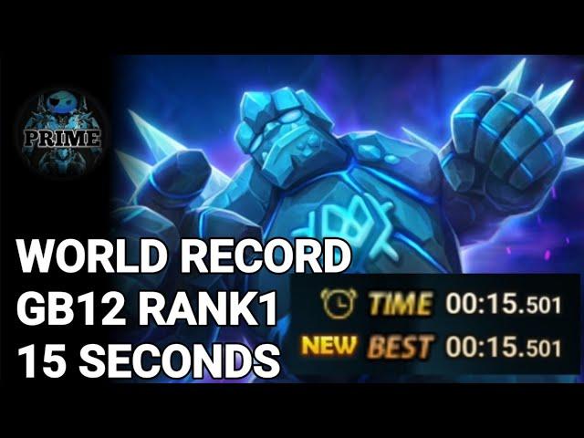 @GenesisPrime World Record Rank 1 Giants B12 15.5 Seconds - Summoners War