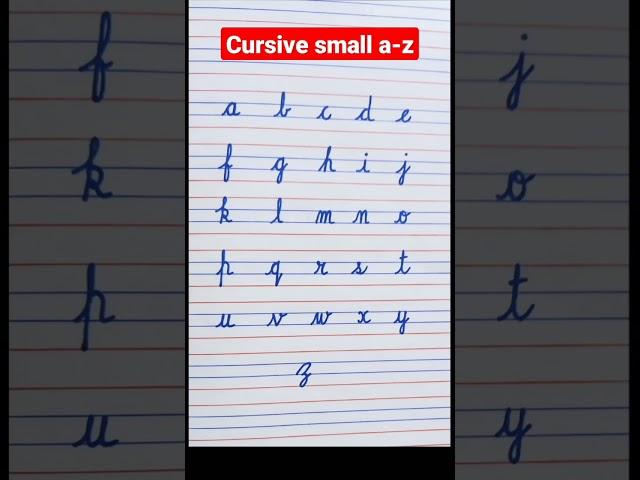 cursive small letters a to z #shorts #english ️#youtubeshorts by NM writing