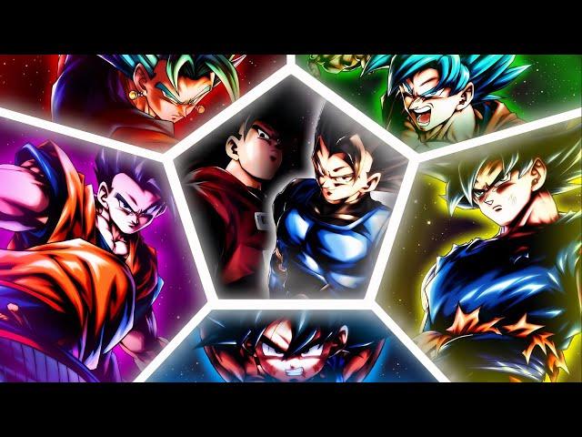 Using All 7 COLORS on ONE Team in Dragon Ball LEGENDS!