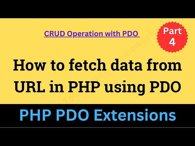 How to fetch data from URL in PHP using PDO ||  Fetch data from URL and display using PHP and PDO