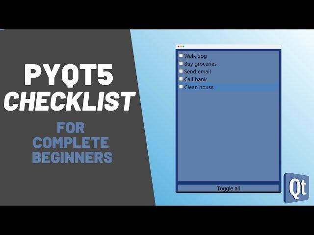 PyQt5 QtDesigner Checklist tutorial - Python GUI Tutorial for COMPLETE Beginners [QListWidget]