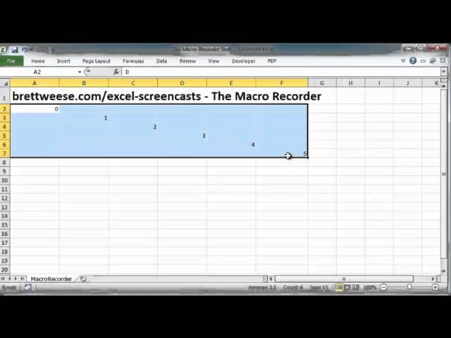Intro to Excel VBA - The Macro Recorder