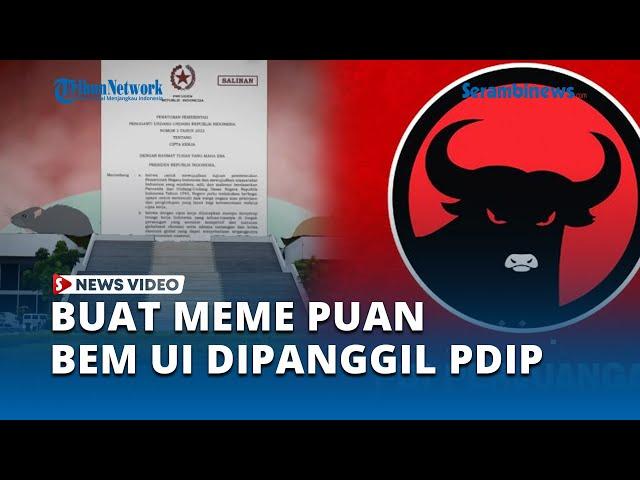 Buat Meme Puan Maharani Protes UU Cipta Kerja, BEM UI Dipanggil PDIP