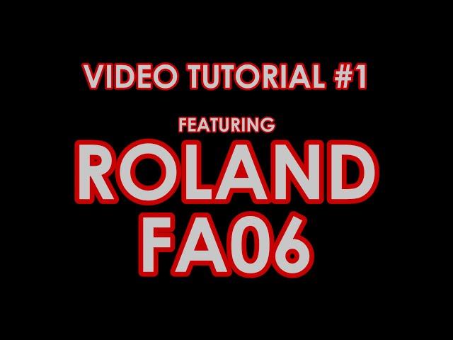 ROLAND FA06 TUTORIAL VIDEO #1 - RECEIVING MIDI ON ONE CHANNEL WITH CUBASE ETC