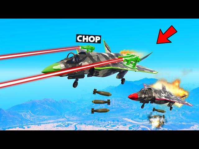 GTA 5 CHOP BUYS THE NEW STEALTH FIGHTER JET F-160 RAIJU