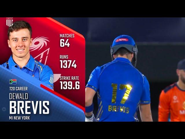 Dewald Brevis 56* Runs | Ball By Ball | MI New York VS San Francisco Unicorns | The Samiul Malik