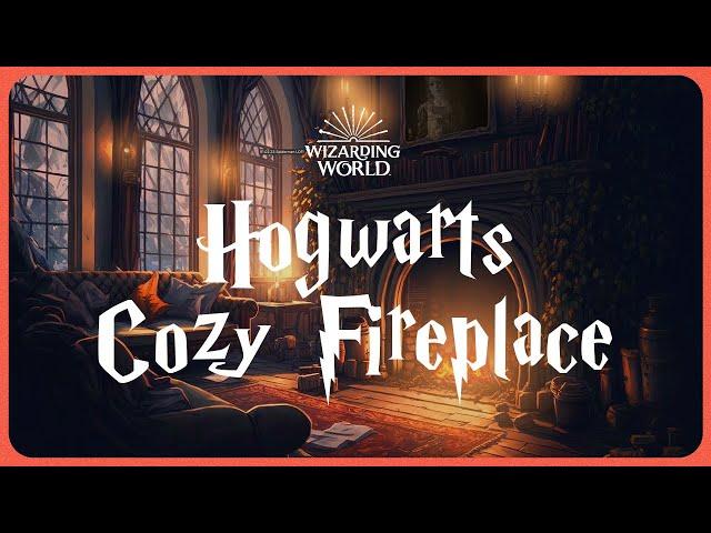 Harry Potter Crackling Fireplace 🪄Crackling Fire  with Music Ambience | Study, Sleep, Work