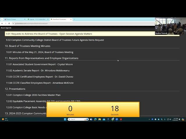 June 18, 2024 CCCD Board of Trustees Meeting
