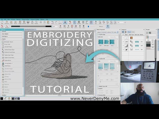 Learn How To Digitize Designs For Embroidery Machines  | Step By Step Digitizing Tutorial  | 