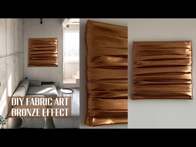 DIY FABRIC ART - metallic bronze effect