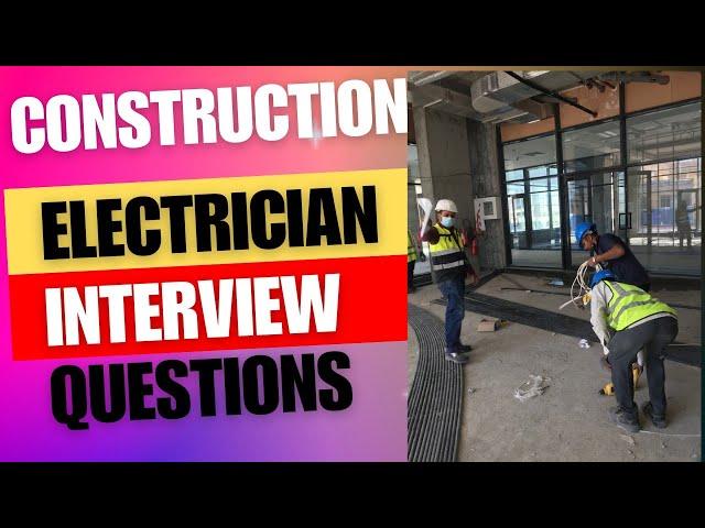 Construction Electrician !!  interview questions answers !! #Electrician.@kk technical dubai ️.