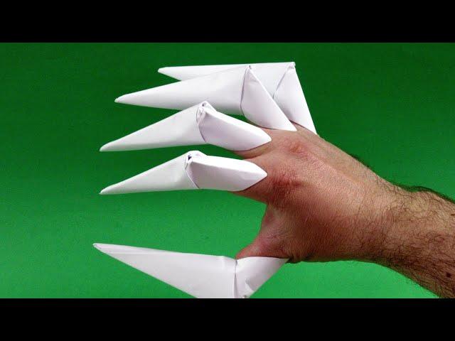 How to make claws out of paper step by step