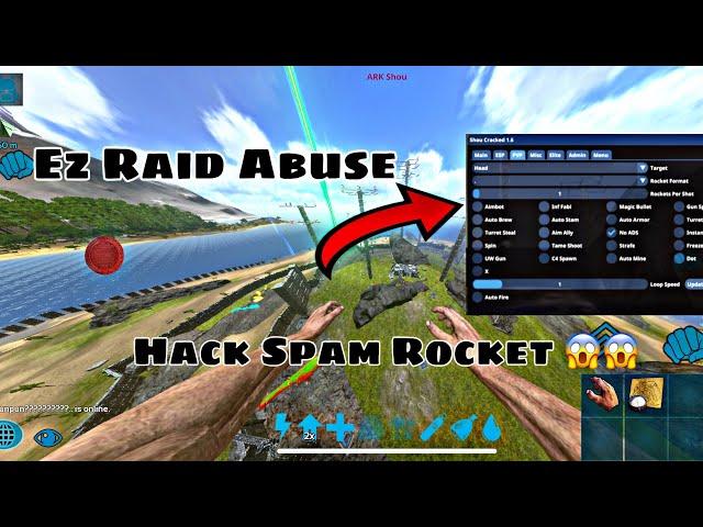 [ARK MOBILE] Ez raid base abuse And Hack Spam Rocket is oppp