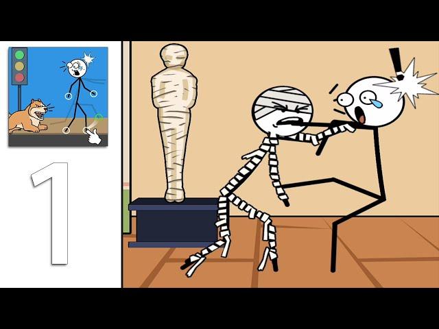 Make 'Em Puzzle By WEEGOON - Levels 1 - 40 - Funny Stickman Puzzle Game