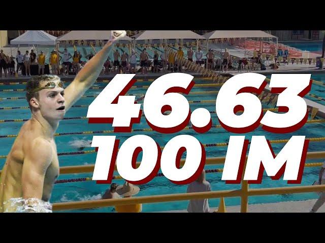 Leon Marchand's 46.63 100 IM (second fastest in history)