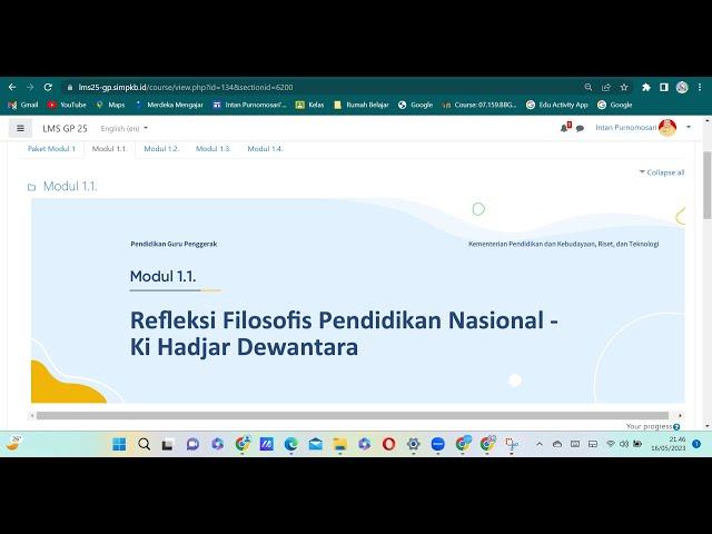 Tutorial LMS Modul 1.1 Program Guru Penggerak #CGP #PGP #modul1.1