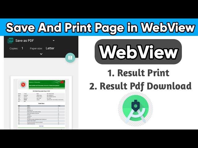 Save & Print PDF Any page from Webview on Android