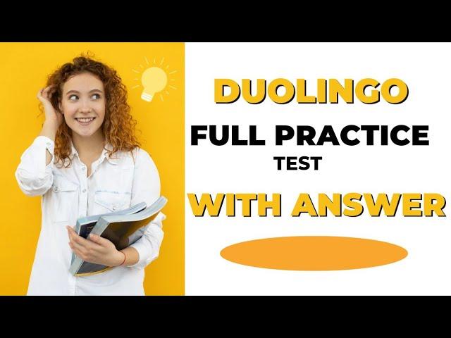 Full Duolingo English Practice Test | TEST 5 | Tips | Answers