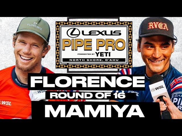 John John Florence vs Barron Mamiya | Lexus Pipe Pro presented by YETI 2025 - Round of 16