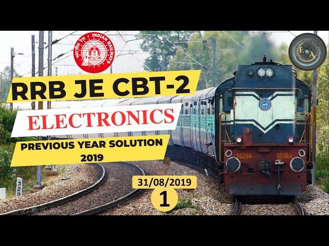 RRB JE CBT-2  Electronics Previous year solution | RRB JE CBT-2 Previous year solution 2019