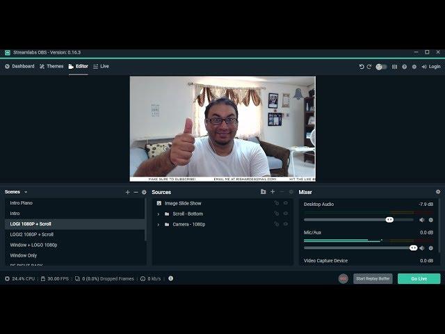 Switch scenes with keyboard in Streamlabs OBS Studio