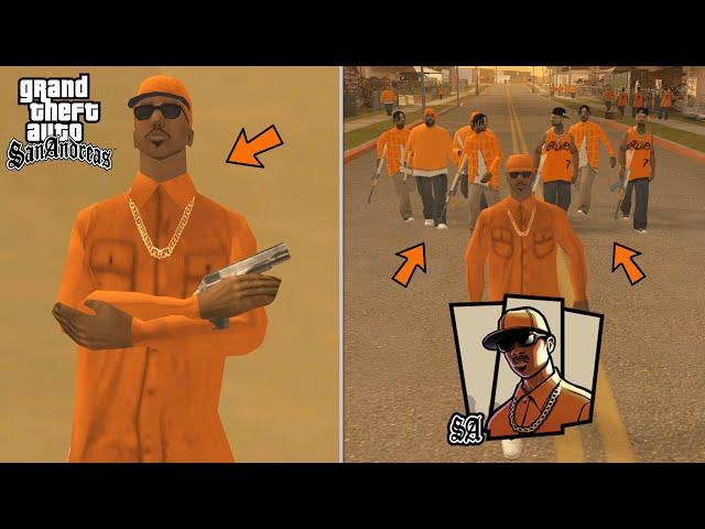 What Happens If The Orange Gangster Joins Grove Street in GTA San Andreas?