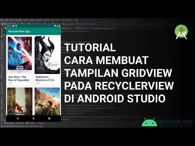 Tutorial Cara Membuat Tampilan GridView Pada RecyclerView di Android Studio