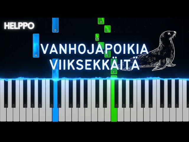 Juha Vainio - Vanhojapoikia viiksekkäitä | Helppo Piano Tutorial