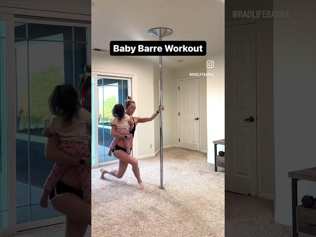 Mom and toddler barre workout #momandtoddlerworkout #barre #momandbaby