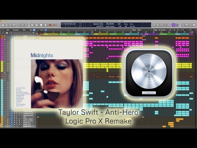 Taylor Swift - Anti-Hero (Instrumental) | Logic Pro X Remake