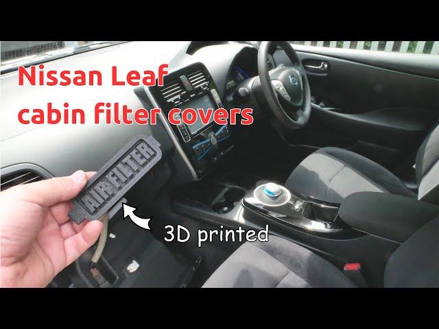 Nissan Leaf cabin filter covers break. A viewer kindly sent me a 3D printed replacement.