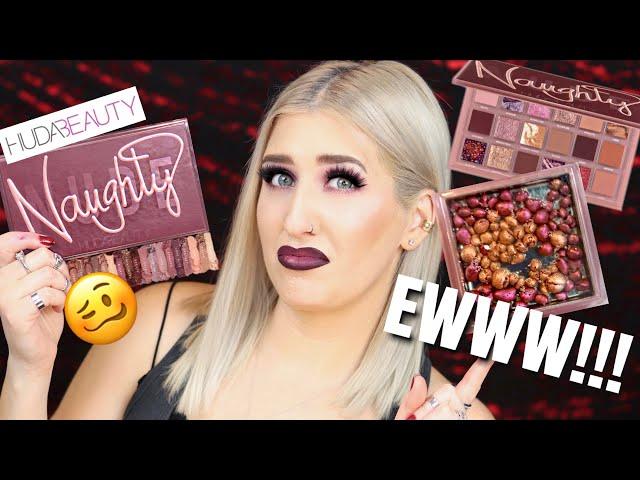 HUDA BEAUTY NAUGHTY NUDE EYESHADOW PALETTE! REVIEW & LOOK!!