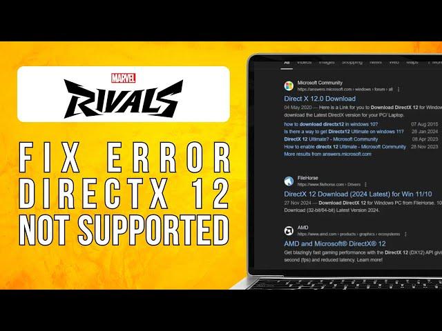 How To FIX Marvel Rivals Error DirectX 12 Is Not Supported On Your System On PC (2025) Step by Step