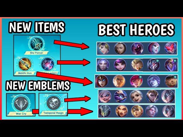 Build these New Items on these Heroes | New Update | MLBB