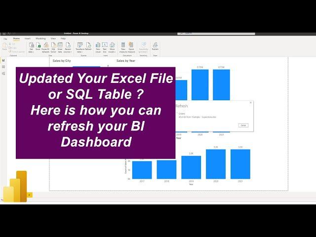 How to Update existing data and Refresh the PowerBI Dashboard ? | Power BI Tutorial