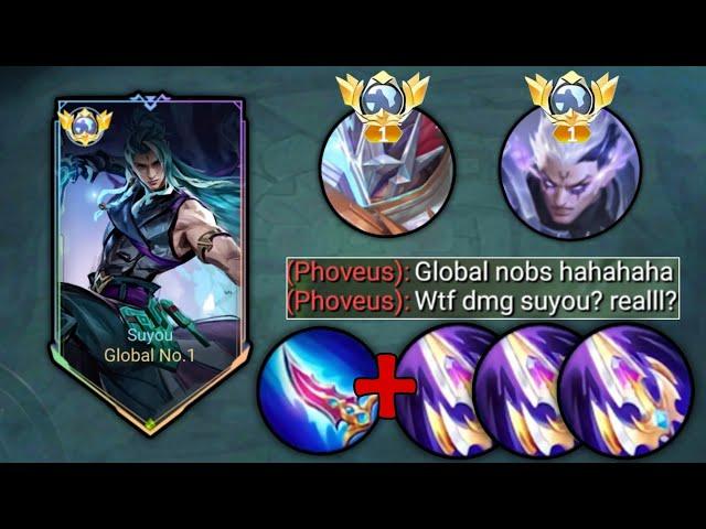 SUYOU VS ALPHA! SUYOU BEST BUILD & EMBLEM NEW ONE SHOT 2024 | GAMEPLAY SUYOU MOBILE LEGENDS