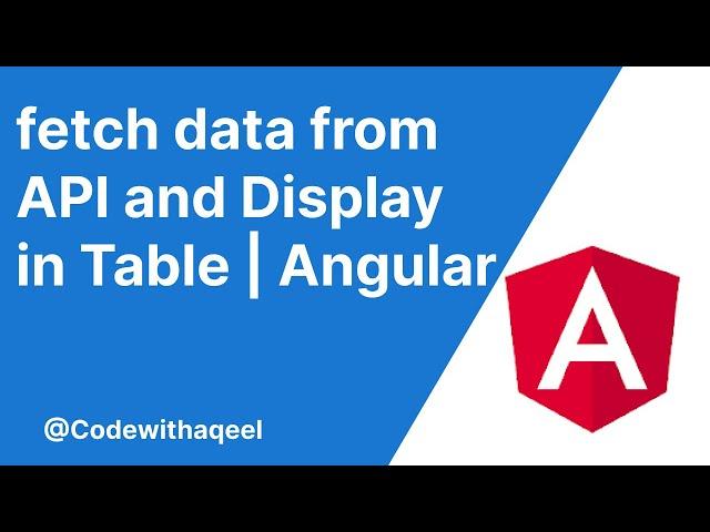 fetch data from an API in angular and show on table   | angular Get Request  | HTTP get