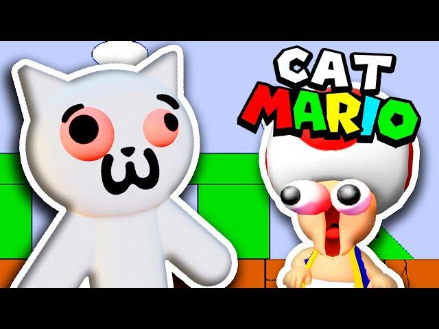 NEW SCARY CAT MARIO Version | Toad Plays Cat Mario with SKILL