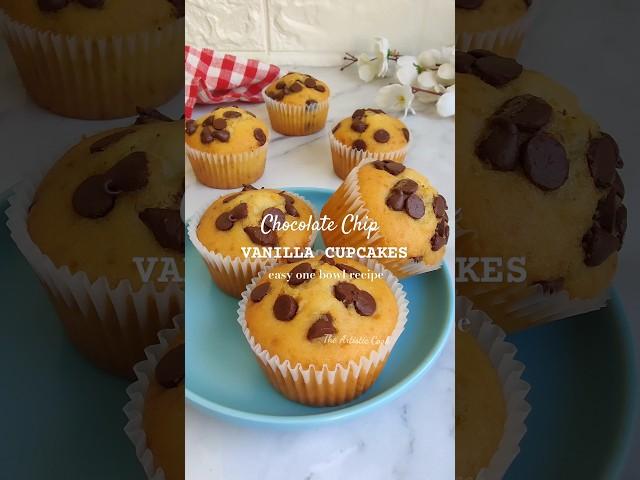 Chocolate Chip Cupcakes #shortsfeed #shorts #ytshorts #youtubeshorts #cupcakes #shortsvideo