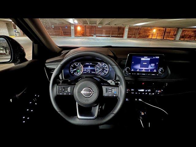 2023 Nissan Rogue AWD Midnight Edition - POV Night Driving Impressions