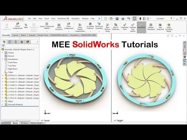 SolidWorks Assembly Tutorial for Beginners (Diaphragm)