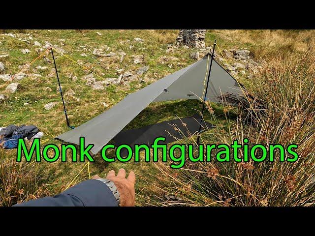 The MONK tarp | MLD | Mountain Laurel designs | wild camping | different setups and how to do them