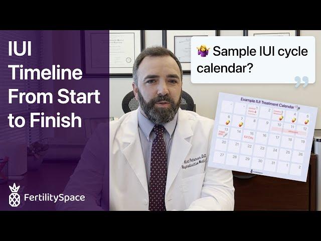 IUI Timeline From Start To Finish | Example Treatment Calendar for Intrauterine Insemination