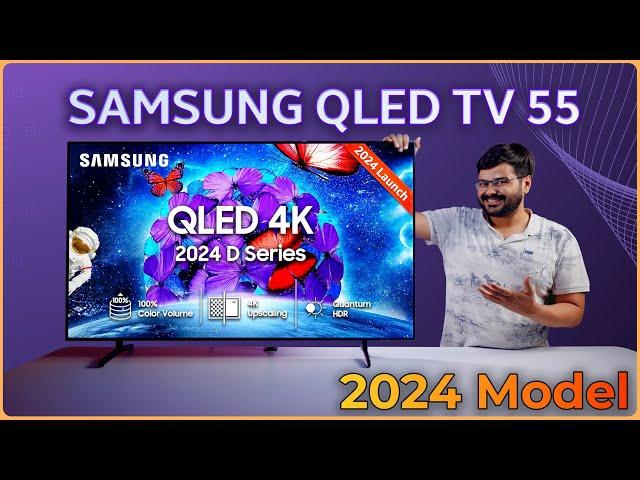 Samsung 55" QE1D QLED Smart TV  : Unboxing, Setup & Billion Color Review [2024 Model]